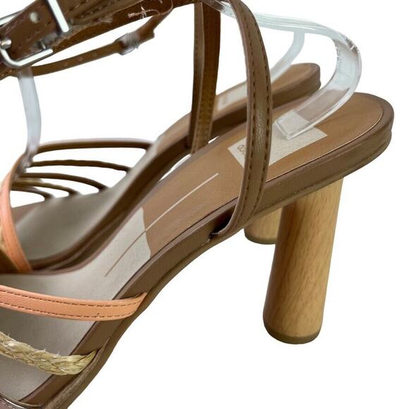 Dolce Vita Quinna Womens Peach Multi Stella Strappy High Heels Sandals Shoes 10 - Picture 11 of 16